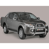 Mitsubishi L200 Series 5 2015 On - Misutonida High Front A-bar - 63mm - Stainless Finish